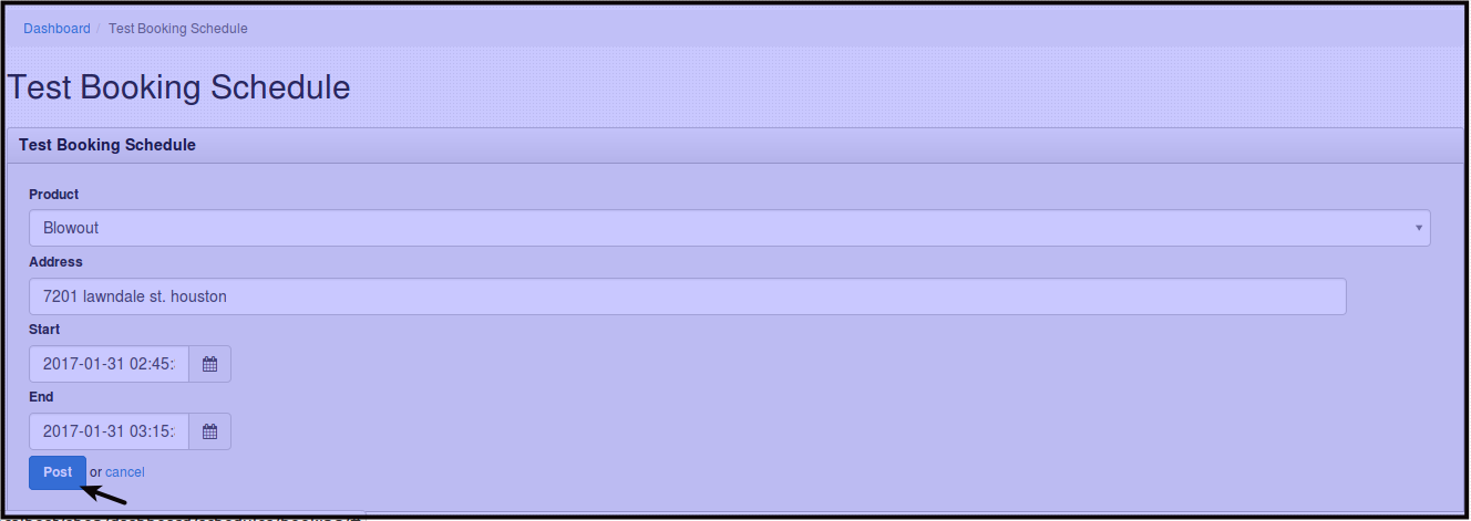 Test Booking