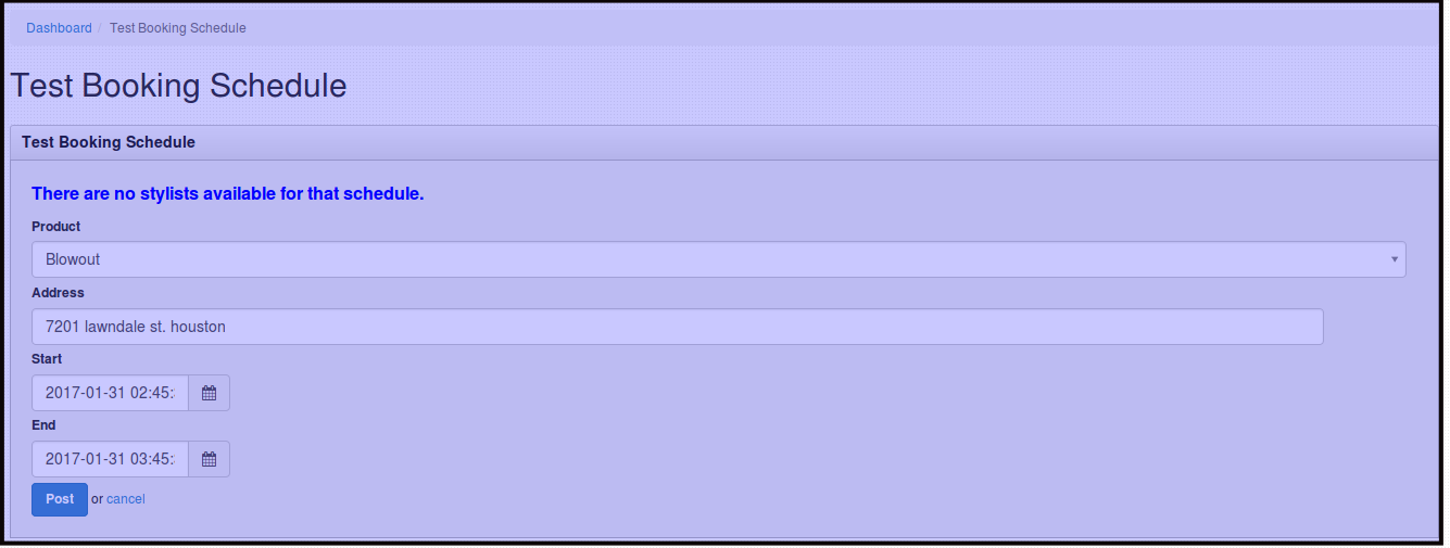 Test Booking