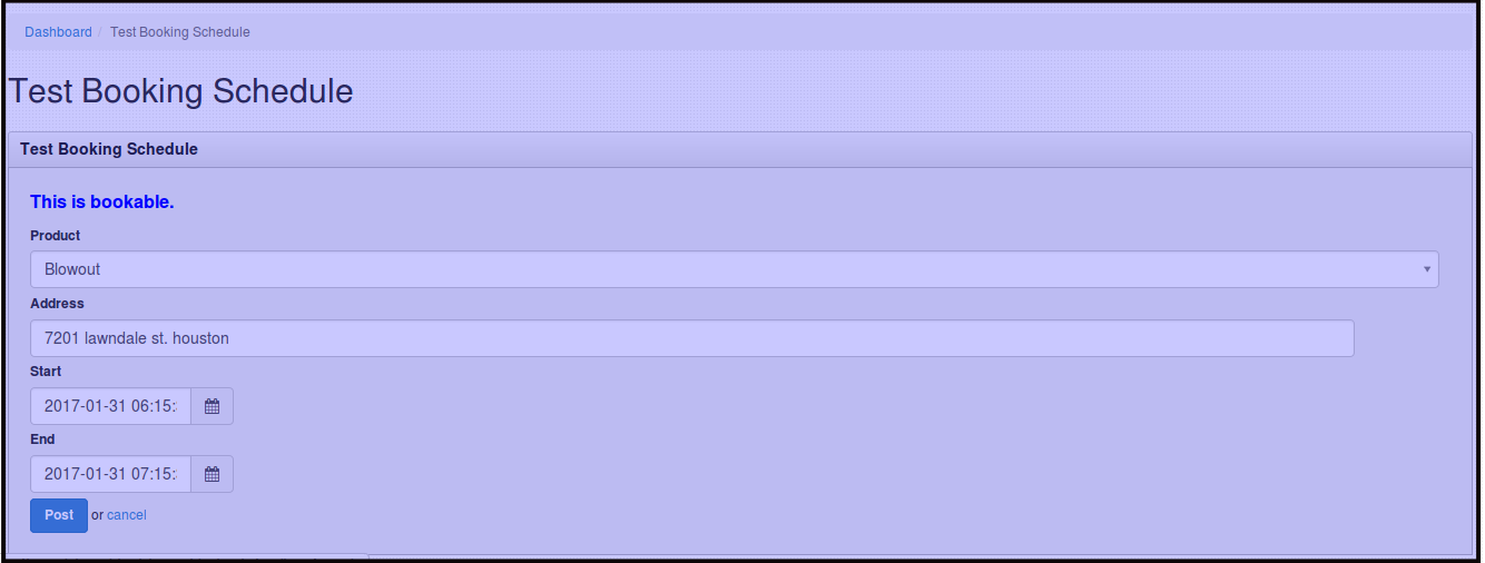 Test Booking